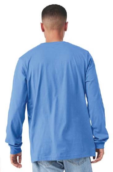 BELLA+CANVAS Unisex Jersey Long Sleeve Tee - Light Blue / Blank Back