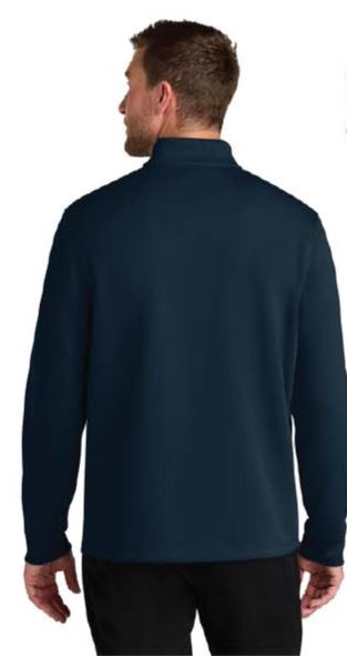 Port Authority Wearever Signature Double Pique 1/4-Zip - Navy / Blank Back