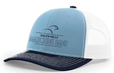 Richardson Trucker Cap - Light Blue/Navy/White / Marching Band Logo