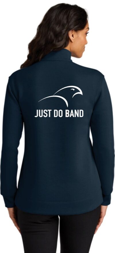 Port Authority Womens Wearever Signature Double Pique 1/4-Zip - Navy / Just Do Band
