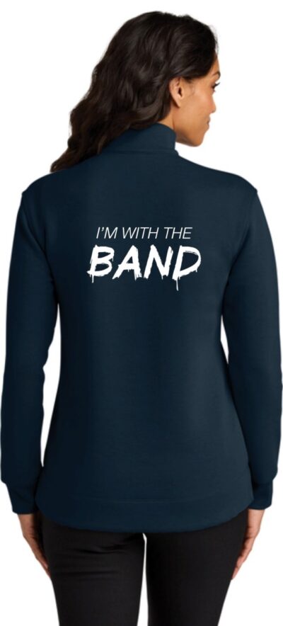 Port Authority Womens Wearever Signature Double Pique 1/4-Zip - Navy / I'm With The Band