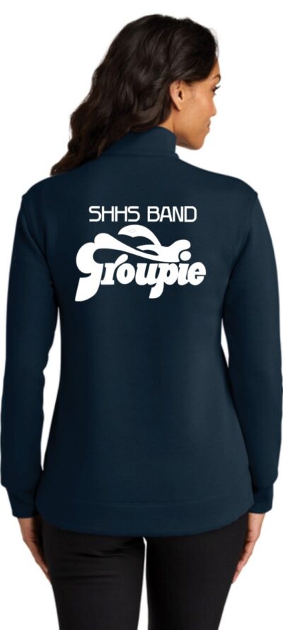 Port Authority Womens Wearever Signature Double Pique 1/4-Zip - Navy / SHHS Band Groupie