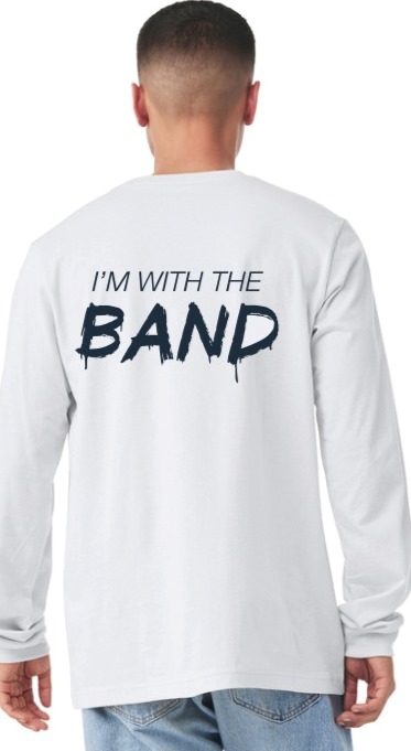 BELLA+CANVAS Unisex Jersey Long Sleeve Tee - White / I'm With The Band