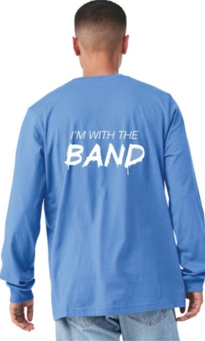BELLA+CANVAS Unisex Jersey Long Sleeve Tee - Light Blue / I'm With The Band