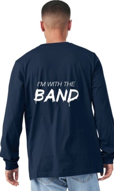 BELLA+CANVAS Unisex Jersey Long Sleeve Tee - Navy / I'm With The Band