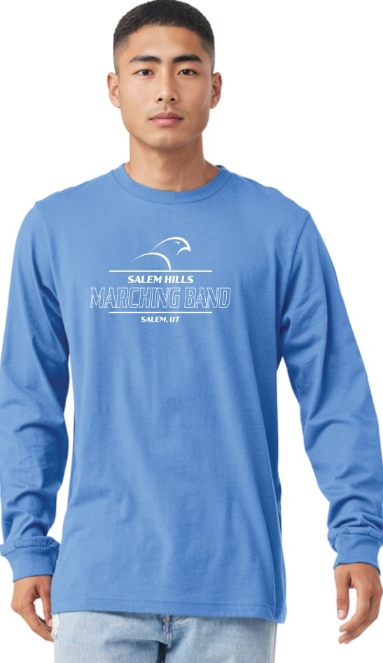BELLA+CANVAS Unisex Jersey Long Sleeve Tee - Light Blue / Just Do Band - Image 2