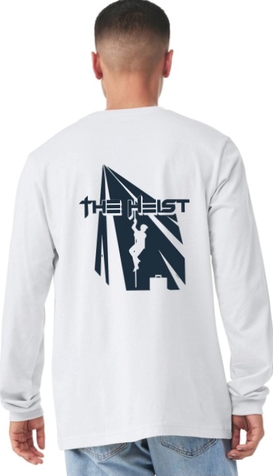 BELLA+CANVAS Unisex Jersey Long Sleeve Tee - White / The Heist