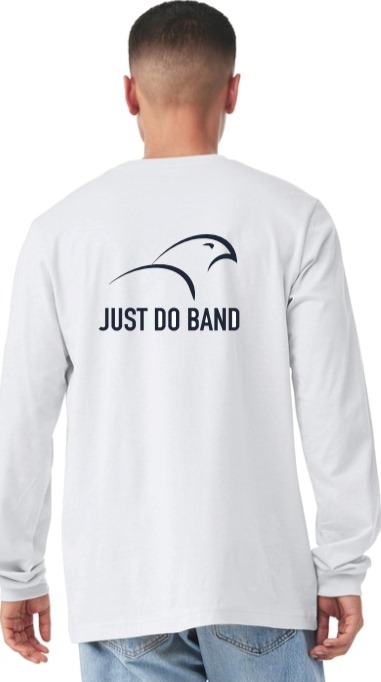 BELLA+CANVAS Unisex Jersey Long Sleeve Tee - White / Just Do Band