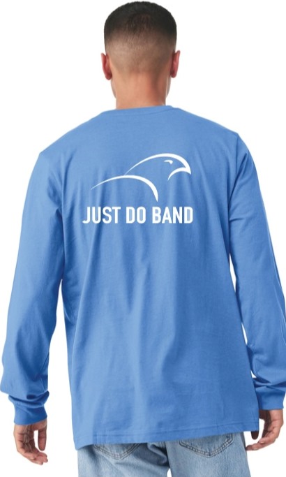 BELLA+CANVAS Unisex Jersey Long Sleeve Tee - Light Blue / Just Do Band