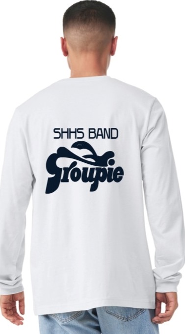 BELLA+CANVAS Unisex Jersey Long Sleeve Tee - White / SHHS Band Groupie