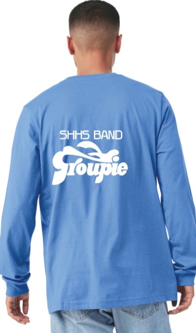 BELLA+CANVAS Unisex Jersey Long Sleeve Tee - Light Blue / SHHS Band Groupie