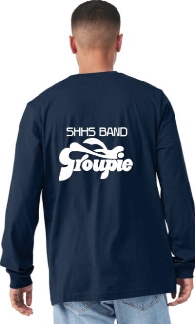 BELLA+CANVAS Unisex Jersey Long Sleeve Tee - Navy / SHHS Band Groupie