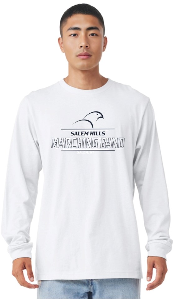 BELLA+CANVAS Unisex Jersey Long Sleeve Tee - White / Just Do Band - Image 2
