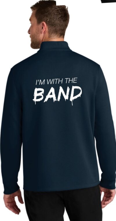 Port Authority Wearever Signature Double Pique 1/4-Zip - Navy / I'm With The Band