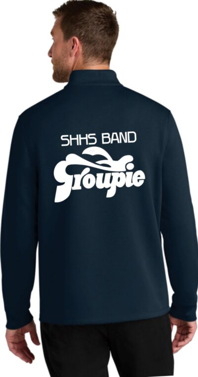 Port Authority Wearever Signature Double Pique 1/4-Zip - Navy / SHHS Band Groupie