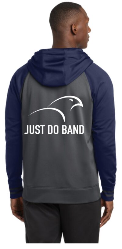 Sport-Tek Sport-Wick Varsity Fleece Full-Zip Hooded Jacket - Grey/Navy / Just Do Band