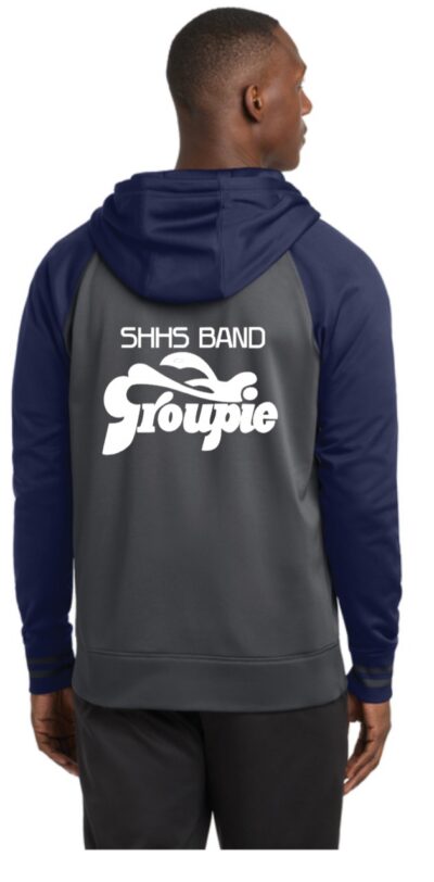 Sport-Tek Sport-Wick Varsity Fleece Full-Zip Hooded Jacket - Grey/Navy / SHHS Band Groupie