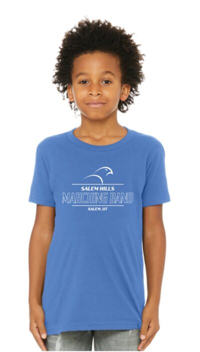 BELLA+CANVAS Youth Jersey Short Sleeve Tee - Blue / Marching Band Logo & SHHS Band Groupie
