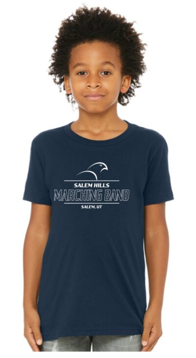 BELLA+CANVAS Youth Jersey Short Sleeve Tee - Navy / Marching Band Logo & SHHS Band Groupie