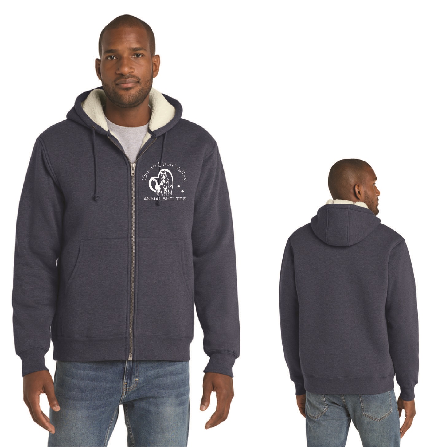 CornerStone® Heavyweight Sherpa-Lined Hooded Fleece Jacket