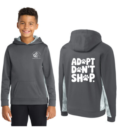 Sport-Tek® Youth Sport-Wick® CamoHex Fleece Colorblock Hooded Pullover